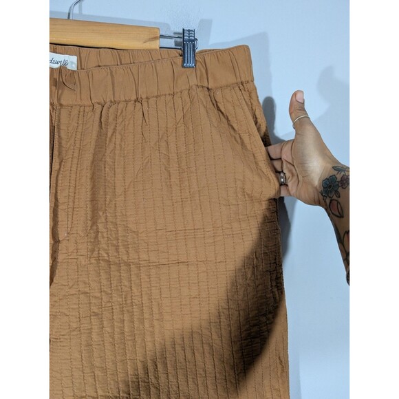 Madewell Womens Warm Hickory Quilted Pull On Tapered Pants Plus Sz XXL Lagenlook - Picture 4 of 9